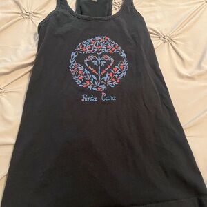 Roxy Dark Black Punta Cana Tank Top with Heart Design!!